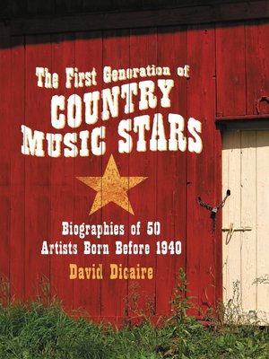 cover image of The First Generation of Country Music Stars